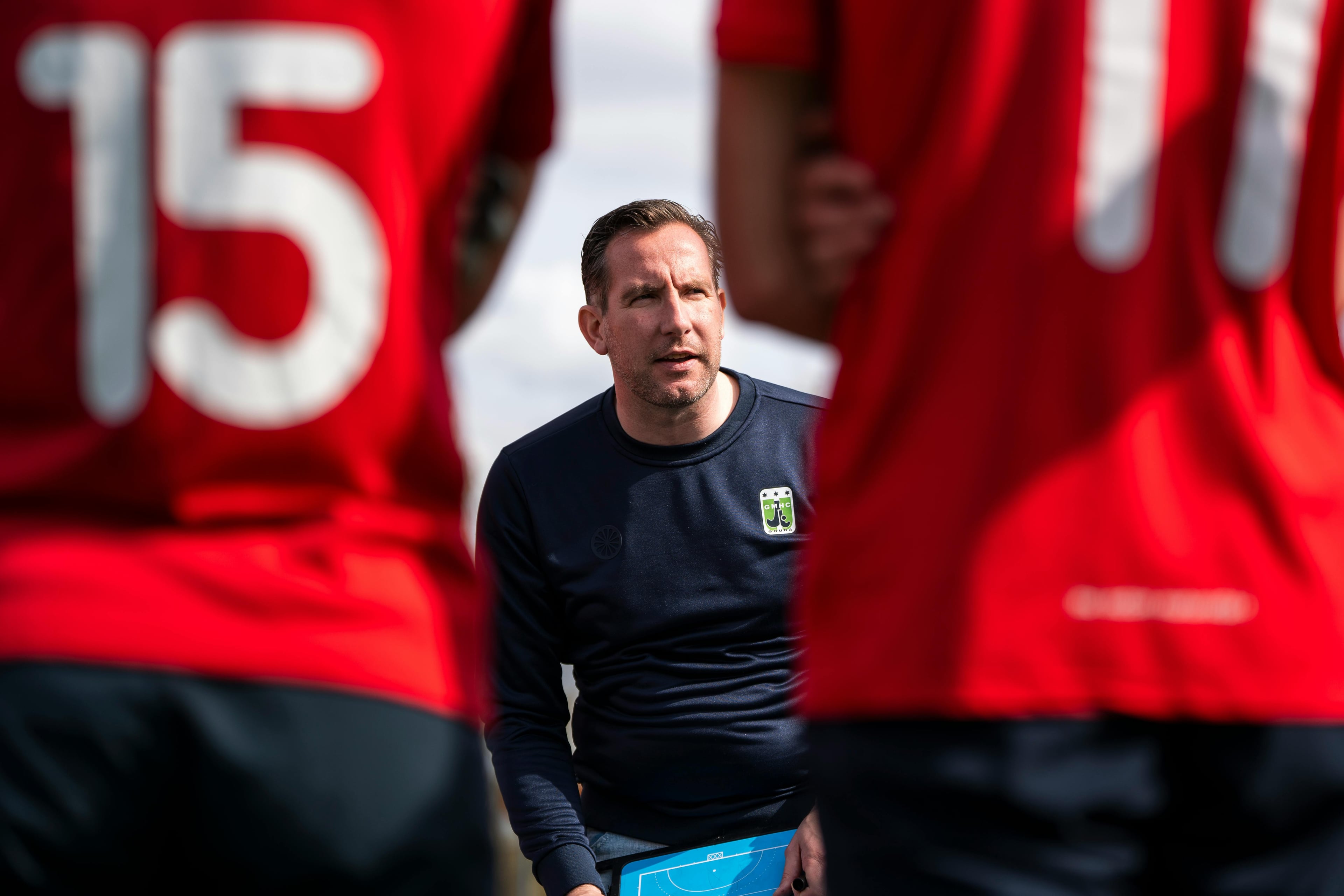 Coach with team
