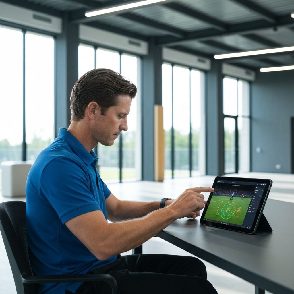 Coach using telestration technology